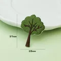 Toppa ricamata albero verde applicazione in tessuto accessorio per vestiti 37x28mm - Albero grande