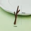 Brauner Baumzweig bestickter Aufnäher, 45x13mm DIY Näh Applikation Kleidung Zubehör Abzeichen. - Baumzweig