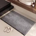 Tappetino da bagno grigio in morbido peluche assorbente e antiscivolo - 40*60cm / Fiocco di Nebbia - Grigio Scuro