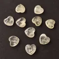 Polished heart-shaped natural citrine crystal stones for decor - Citrine