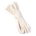 Cordon redondo envuelto en terciopelo beige para accesorios de pelo DIY y costura. - Ancho: 6mm 5 Yardas/Paquete / Blanco Roto