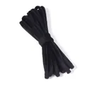Primo piano di corda rotonda in velluto nero con anima, ideale per accessori per capelli fai da te. - Larghezza: 6mm 5 Yards/Confezione / Nero