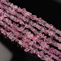 Roze kristal chip kralen onregelmatige natuurlijke edelstenen voor DIY sieraden maken armband - 220 stuks/verpakking / Rozenrood Kristalsplit