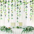 Ghirlanda sospesa di carta a foglie verdi banner per festa matrimonio compleanno sfondo decoro - Ghirlanda di foglie da 2 m / Verde