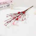 Branche de fleurs artificielle avec baies de cœur roses pour déco de mariage saint valentin. - Branche de baies en mousse - Cœur