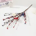Branche de baies artificielle avec des ornements d'étoiles colorées pour déco de fête - Branche de baies en mousse - Étoile