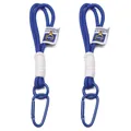 Langlebiger blauer geflochtener Nylon Schlüsselanhänger mit Legierungskarabiner für Taschen - 1 Stück/Packung / Saphirblau