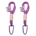 Portachiavi in nylon intrecciato viola e rosa con moschettone in lega viola coordinato - 1 Pezzo/Confezione / Viola