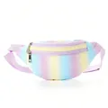 Cute pastel rainbow kids fanny pack children waist bag stylish casual outdoor chest bag travel - Rainbow