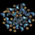 DIY iriserende glazen ster en maan kraal bedels voor handgemaakte armbanden en kettingen maken. - Set van 50 stuks / Paradise Shine