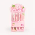 Juego de cuatro bonitos bolígrafos de gel rosa con tema de fresa de 0,5 mm - 0.5mm / Juego de 4 piezas / Fresa Espumosa