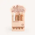 Pack de 4 bolígrafos de gel retráctiles de 0,5 mm tema estético té con leche cacao - 0.5mm / Juego de 4 piezas / Cacao de Batido