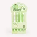 Lot de 4 stylos gel rétractables de haute qualité thème pomme verte avec pointe 0,5 mm - 0.5mm / Lot de 4 / Pomme Verte Lait Vert