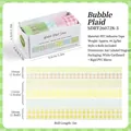 Set mit 6 Rollen dekorativem PET-Washi-Tape mit Karomuster in Geschenkbox für DIY - 6er-Set Rollen / Bubble Plaid 3