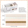 Bubble Plaid PET Washi Tape Geschenkset mit 6 Rollen karierten Deko-Aufklebern - 6er-Set Rollen / Bubble Plaid 7