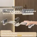 Multi-clip pants hanger for home wardrobe storage, cream white color variant, durable grip. - 5 Pieces / New Upgraded Cream White [Raised 4.5cm Floor-Clearance Hanger]