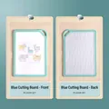 Double-sided cartoon plastic cutting board for kitchen and fruit use - Grassland Cartoon Animals / CB-17 (Mirror Lake Blue)