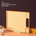 Multifunctional orange plastic kitchen cutting board with grating area, 38x32x2cm - Orange / 38.2x32.3x2cm