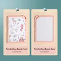 Double-sided pink plastic cutting board featuring cute cartoon animal patterns for kitchen - Forest Cartoon Animals / CB-17 (Girlish Pink)