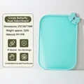 Mint green double-sided plastic cutting board with decorative bow and non-slip surface - Cream Butterfly Double-Sided Board / Blue