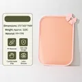 Durable pink double-sided plastic cutting board with a decorative bow detail for kitchen - Cream Butterfly Double-Sided Board / Pink