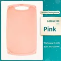 Rosa rutschfestes Kunststoff-Schneidebrett für Babynahrung und Obst, Größe 345x205mm - Lichtdurchlässiges Einzelbrett / 345x205mm / Rosa