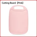Durable pink wheat straw cutting board with integrated handle for home kitchen use - Nordic Pink
