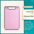 Durable pink wheat straw cutting board with ergonomic handle, 375x250mm - Square 37.5*25cm (CB-04) / Princess Pink