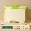 Lot de 3 planches à découper indexées pour bébé avec support, en polypropylène alimentaire. - Planche à Découper Index 3-en-1 - Style 2