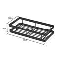 Étagère de rangement de salle de bain en fer forgé noir, dimensions 25x12,5x5,5 cm. - Panier suspendu au mur / 25cm (1 Pièce/Paquet) / Noir Carbone