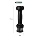 Black handheld meat tenderizer tool with stainless steel needles, 17.5cm height - 20 Needles / Black