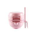 Multifunctional manual baby food grinder set for fruit puree and vegetables in light pink - Lotus Pink