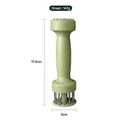 Green handheld needle meat tenderizer tool with stainless steel spikes, 17.5cm height - 20 Needles / Green