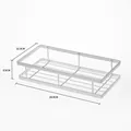 Étagère murale de salle de bain en fer blanc minimaliste, de taille 25x12,5x5,5 cm - Panier suspendu au mur / 25cm (1 Pièce/Paquet) / Blanc