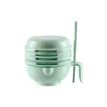 Mint green manual baby food grinder set with stackable grating plates and bowl - Emerald Green