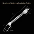 Stainless steel dual-use watermelon slicer fork tool for kitchen fruit cutting - Dual-Use Watermelon Slicer / 1 Piece