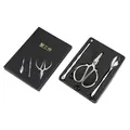 3-piece stainless steel crab tool set with elegant black gift box packaging, silver finish - 3-Piece Set with Paper Box