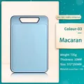 Light blue wheat straw cutting board with grain fiber and TPR material - Square 37.5*25cm (CB-04) / Macaron Blue