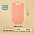 Durable pink plastic cutting board with non-slip TPR handle, size 34.5 x 20.5 cm - M / Semi-transparent Pink