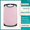 Small pink wheat straw cutting board for kitchen use, size 315x198mm and 7mm thick - S / Pink