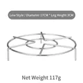 Low profile stainless steel steaming rack with 17cm diameter and 3cm leg height for home cooking - Small Version / Diameter 17cm (Height 3cm)