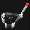 Heart-shaped 304 stainless steel egg mold with 8.5cm diameter measurement - Heart Shape