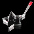 High quality 7cm star shaped 304 stainless steel fried egg mold with red handle tip - Star