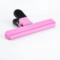 Pink and black plastic food sealing clip for kitchen chip bags and snack storage. - Large (GJ-37) / Pink