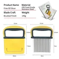 High-quality stainless steel wave potato slicer with yellow protective handle cover and blade - Yellow