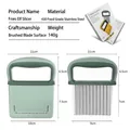 High quality 430 stainless steel wavy crinkle cutter potato slicer tool with green handle - Fries Elves (ZJ-83) / With Protective Case / Light Green