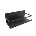 Modern black magnetic refrigerator side storage rack for kitchen organization shelf - Black