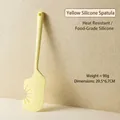 Yellow food-grade silicone baking spatula 29.5x6.7cm heat resistant scraper - Integrated Spatula / Yellow