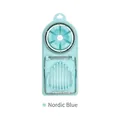 Nordic blue multi-functional egg slicer tool for uniform slicing and floral wedging - Nordic Blue