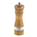 Manual oak wood pepper grinder with ceramic core and transparent acrylic viewing window - 6inch / Antique Color